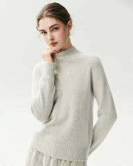 Pullover aus 100 % Kaschmir mit Trichterkragen