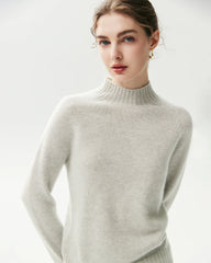 Pullover aus 100 % Kaschmir mit Trichterkragen