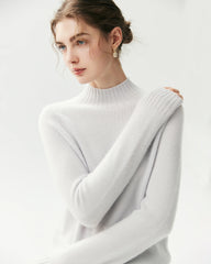 Pullover aus 100 % Kaschmir mit Trichterkragen