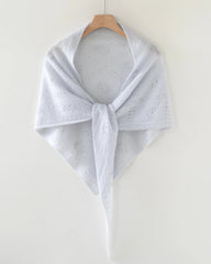 Dreieckstuch aus 100 % Kaschmir mit Pointelle-Strickmuster