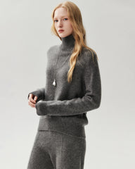 Lockerer Rollkragenpullover aus 100 % Kaschmir