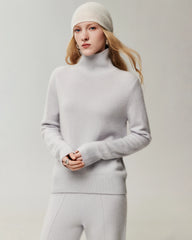 Lockerer Rollkragenpullover aus 100 % Kaschmir