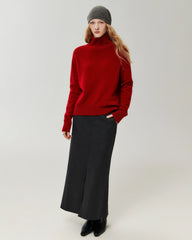 Lockerer Rollkragenpullover aus 100 % Kaschmir