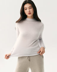 Stricktop aus 100 % reinem Kaschmir mit Trichterkragen