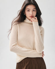 Pullover aus 100 % reinem Kaschmir mit Stehkragen