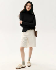 Pullover aus 100 % reinem Kaschmir mit Stehkragen