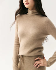 Pullover aus 100 % reinem Kaschmir mit Stehkragen