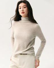 Pullover aus 100 % reinem Kaschmir mit Stehkragen