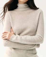 Pullover aus 100 % reinem Kaschmir mit Stehkragen