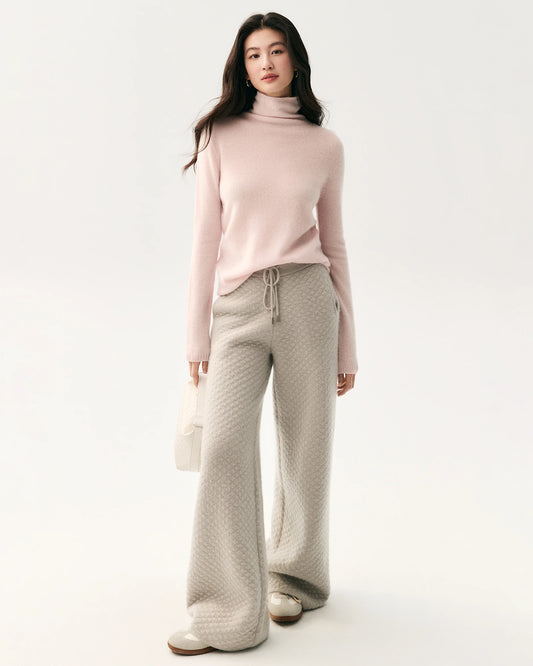 Pullover aus 100 % reinem Kaschmir mit Stehkragen