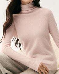 Pullover aus 100 % reinem Kaschmir mit Stehkragen