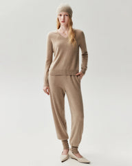 Pullover aus 100 % Kaschmir mit V-Ausschnitt