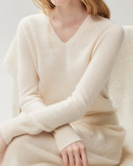 Pullover aus 100 % Kaschmir mit V-Ausschnitt