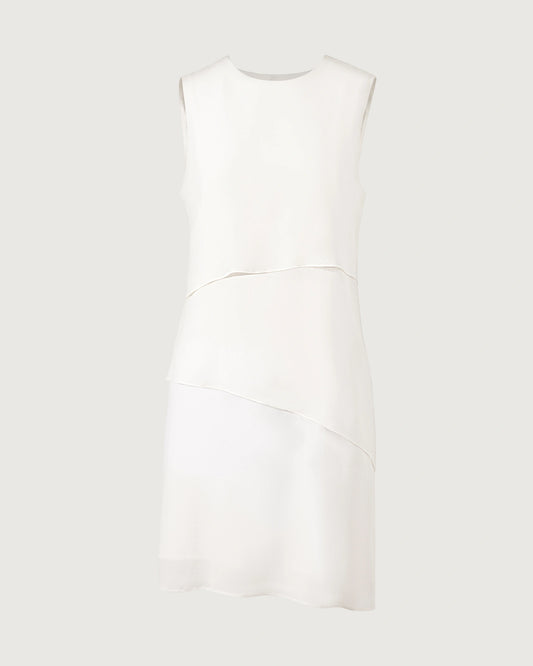 19 Momme Seidenkleid in A-Linie mit Lagen-Design