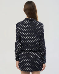 19 Momme Seiden Bodycon-Minikleid mit Polka Dots