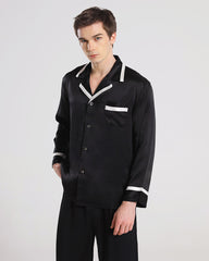 Herren Seiden-Pyjama Schlafanzug Set