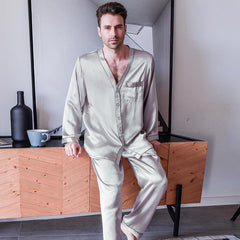 2-teiliges Männer Reines-Pyjama-Set