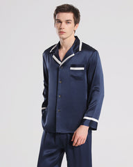 Herren Seiden-Pyjama Schlafanzug Set