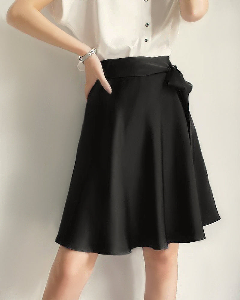 22 Momme eleganter Seiden-Rock