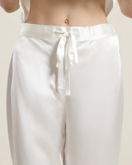 22 Momme Kurzarm-Seiden-Pyjama-Set