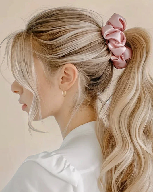 22 Momme 5 CM Große Leichte Seiden-Haargummis