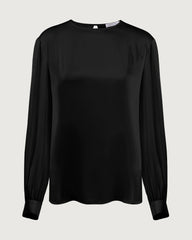 22 Momme Seidenbluse mit Rundhals und Drop-Schulter