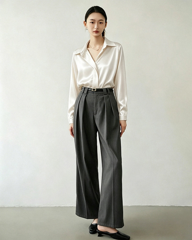Ivory silk blouse