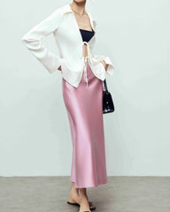 22 Momme Seiden Maxi Rock