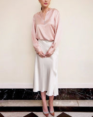 100% Seidenbluse Seidenhemd