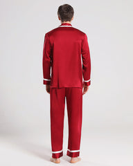 Herren Seiden-Pyjama Schlafanzug Set