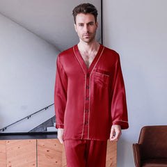 2-teiliges Männer Reines-Pyjama-Set
