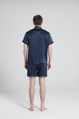 Lässige Seiden-Short-Pyjamas für Herren