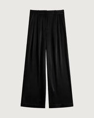 30 Momme Seidenhose mit Falten und geradem Bein