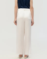 30 Momme Seidenhose mit Falten und geradem Bein