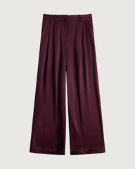 30 Momme Seidenhose mit Falten und geradem Bein