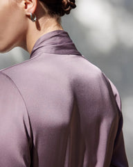 30 Momme Seidenbluse mit Tie-Front