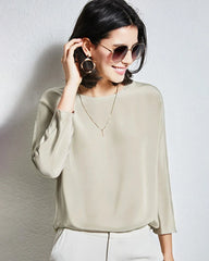 30 Momme Lockere Seidenbluse
