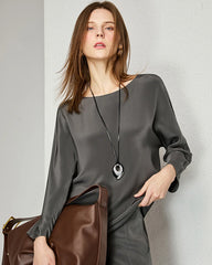 30 Momme Lockere Seidenbluse