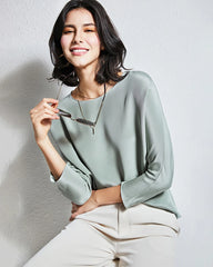 30 Momme Lockere Seidenbluse