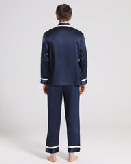 Herren Seiden-Pyjama Schlafanzug Set
