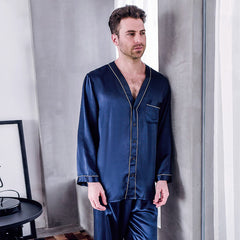2-teiliges Männer Reines-Pyjama-Set
