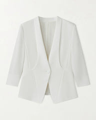 40 Momme Seidenblazer für Damen mit 3/4-Ärmeln