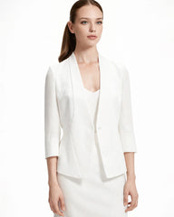 40 Momme Seidenblazer für Damen mit 3/4-Ärmeln