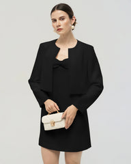 40 Momme Seiden-Cropped-Jacke