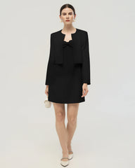 40 Momme Seiden-Cropped-Jacke