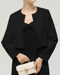 40 Momme Seiden-Cropped-Jacke