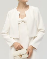 40 Momme Seiden-Cropped-Jacke