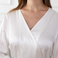 Damen Waschbarer 100% Seiden Kurz-Robe