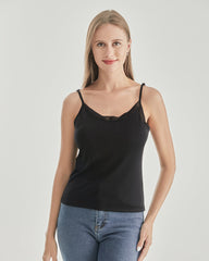 Gestrickte Spitze-Seiden-Cami-Top