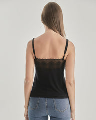 Gestrickte Spitze-Seiden-Cami-Top